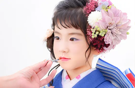 撮影当日の流れのメイク・ヘアセット