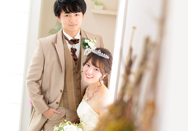 洋装のウェディングフォト